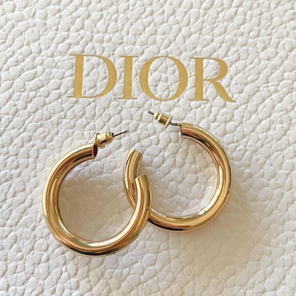 Gold Hoop Earrings - Picture 2 of 3